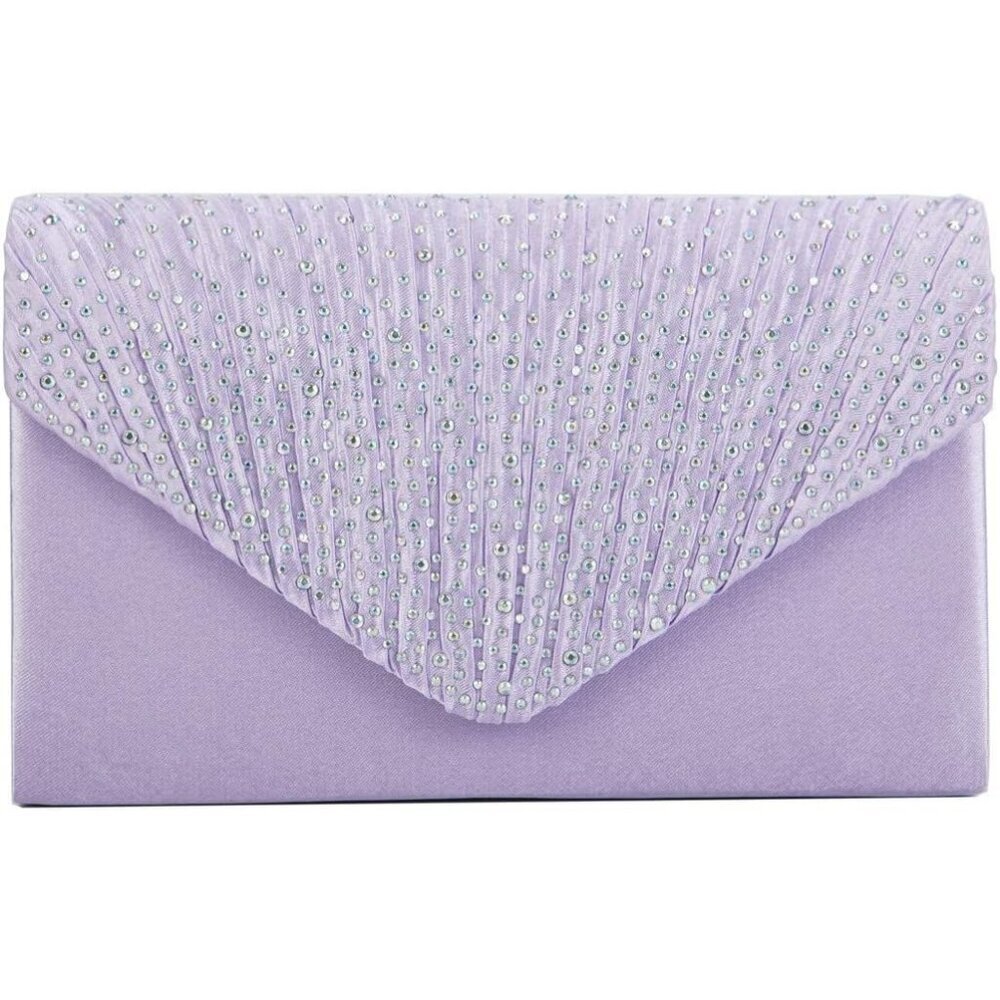 Women's Light Purple Envelope Clutch & Crossbody Bag for Wedding Party Ladies!!
